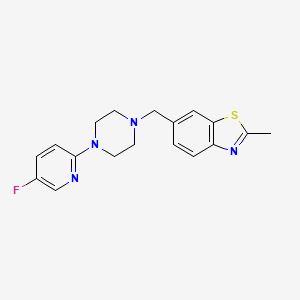 6-[[4-(5-Fluoropyridin-2-yl)piperazin-1-yl]methyl]-2-methyl-1,3-benzothiazole