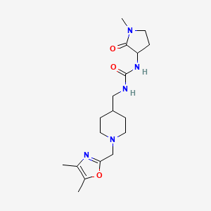 1-[[1-[(4,5-Dimethyl-1,3-oxazol-2-yl)methyl]piperidin-4-yl]methyl]-3-(1-methyl-2-oxopyrrolidin-3-yl)urea