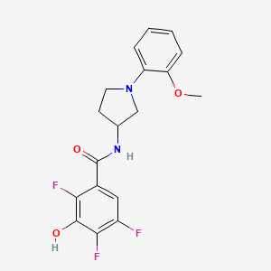 2,4,5-trifluoro-3-hydroxy-N-[1-(2-methoxyphenyl)pyrrolidin-3-yl]benzamide