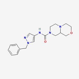 N-(1-benzylpyrazol-4-yl)-3,4,6,7,9,9a-hexahydro-1H-pyrazino[2,1-c][1,4]oxazine-8-carboxamide