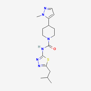 N-[5-(2-methylpropyl)-1,3,4-thiadiazol-2-yl]-4-(2-methylpyrazol-3-yl)piperidine-1-carboxamide