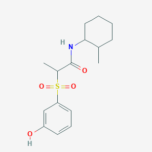 2-(3-hydroxyphenyl)sulfonyl-N-(2-methylcyclohexyl)propanamide