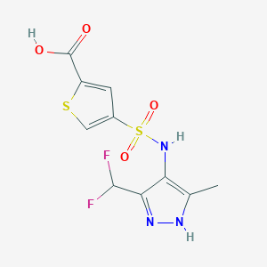 4-[[3-(difluoromethyl)-5-methyl-1H-pyrazol-4-yl]sulfamoyl]thiophene-2-carboxylic acid