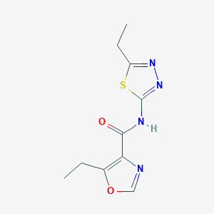 5-ethyl-N-(5-ethyl-1,3,4-thiadiazol-2-yl)-1,3-oxazole-4-carboxamide