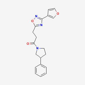 3-[3-(Furan-3-yl)-1,2,4-oxadiazol-5-yl]-1-(3-phenylpyrrolidin-1-yl)propan-1-one