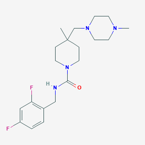 N-[(2,4-difluorophenyl)methyl]-4-methyl-4-[(4-methylpiperazin-1-yl)methyl]piperidine-1-carboxamide