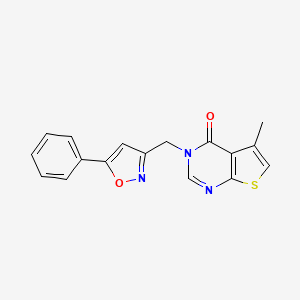 5-Methyl-3-[(5-phenyl-1,2-oxazol-3-yl)methyl]thieno[2,3-d]pyrimidin-4-one