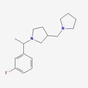 1-[1-(3-Fluorophenyl)ethyl]-3-(pyrrolidin-1-ylmethyl)pyrrolidine