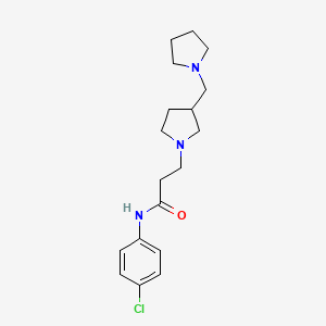 N-(4-chlorophenyl)-3-[3-(pyrrolidin-1-ylmethyl)pyrrolidin-1-yl]propanamide