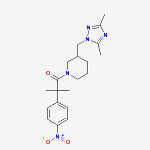 1-[3-[(3,5-Dimethyl-1,2,4-triazol-1-yl)methyl]piperidin-1-yl]-2-methyl-2-(4-nitrophenyl)propan-1-one