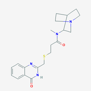 N-(1-azabicyclo[2.2.2]octan-3-yl)-N-methyl-3-[(4-oxo-3H-quinazolin-2-yl)methylsulfanyl]propanamide