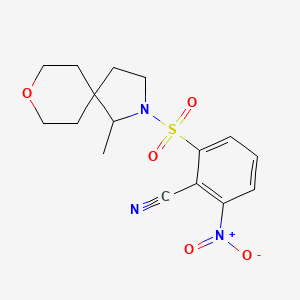 2-[(1-Methyl-8-oxa-2-azaspiro[4.5]decan-2-yl)sulfonyl]-6-nitrobenzonitrile