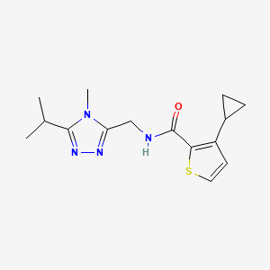 3-cyclopropyl-N-[(4-methyl-5-propan-2-yl-1,2,4-triazol-3-yl)methyl]thiophene-2-carboxamide