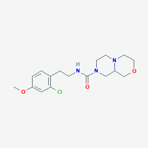 N-[2-(2-chloro-4-methoxyphenyl)ethyl]-3,4,6,7,9,9a-hexahydro-1H-pyrazino[2,1-c][1,4]oxazine-8-carboxamide