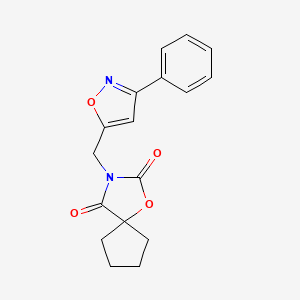 3-[(3-Phenyl-1,2-oxazol-5-yl)methyl]-1-oxa-3-azaspiro[4.4]nonane-2,4-dione