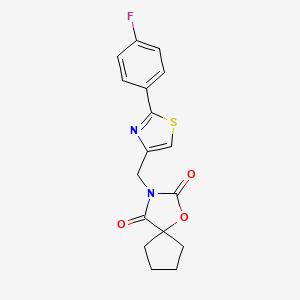 3-[[2-(4-Fluorophenyl)-1,3-thiazol-4-yl]methyl]-1-oxa-3-azaspiro[4.4]nonane-2,4-dione