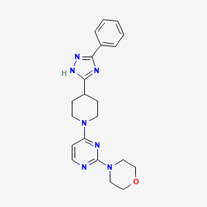 4-[4-[4-(3-phenyl-1H-1,2,4-triazol-5-yl)piperidin-1-yl]pyrimidin-2-yl]morpholine