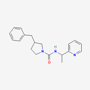 3-benzyl-N-(1-pyridin-2-ylethyl)pyrrolidine-1-carboxamide