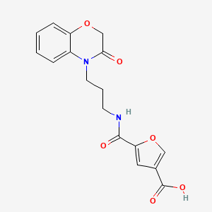 5-[3-(3-Oxo-1,4-benzoxazin-4-yl)propylcarbamoyl]furan-3-carboxylic acid