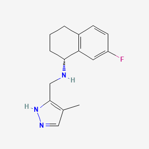 (1R)-7-fluoro-N-[(4-methyl-1H-pyrazol-5-yl)methyl]-1,2,3,4-tetrahydronaphthalen-1-amine