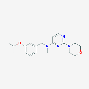 N-methyl-2-morpholin-4-yl-N-[(3-propan-2-yloxyphenyl)methyl]pyrimidin-4-amine