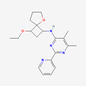 N-(3-ethoxy-5-oxaspiro[3.4]octan-1-yl)-5,6-dimethyl-2-pyridin-2-ylpyrimidin-4-amine