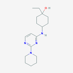 1-Ethyl-4-[(2-piperidin-1-ylpyrimidin-4-yl)amino]cyclohexan-1-ol