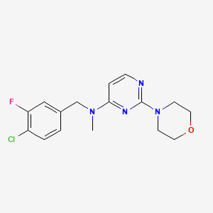 N-[(4-chloro-3-fluorophenyl)methyl]-N-methyl-2-morpholin-4-ylpyrimidin-4-amine