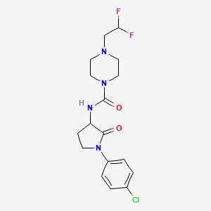 N-[1-(4-chlorophenyl)-2-oxopyrrolidin-3-yl]-4-(2,2-difluoroethyl)piperazine-1-carboxamide