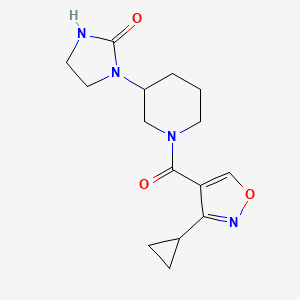 1-[1-(3-Cyclopropyl-1,2-oxazole-4-carbonyl)piperidin-3-yl]imidazolidin-2-one