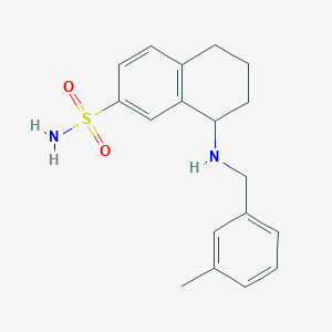 8-[(3-Methylphenyl)methylamino]-5,6,7,8-tetrahydronaphthalene-2-sulfonamide