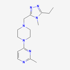 4-[4-[(5-Ethyl-4-methyl-1,2,4-triazol-3-yl)methyl]piperazin-1-yl]-2-methylpyrimidine