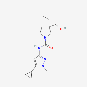 N-(5-cyclopropyl-1-methylpyrazol-3-yl)-3-(hydroxymethyl)-3-propylpyrrolidine-1-carboxamide