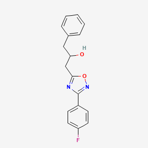 1-[3-(4-Fluorophenyl)-1,2,4-oxadiazol-5-yl]-3-phenylpropan-2-ol