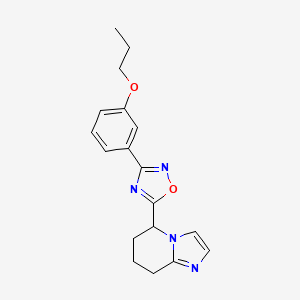 3-(3-Propoxyphenyl)-5-(5,6,7,8-tetrahydroimidazo[1,2-a]pyridin-5-yl)-1,2,4-oxadiazole