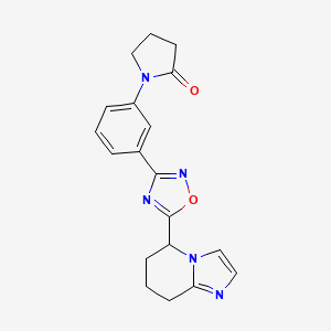 1-[3-[5-(5,6,7,8-Tetrahydroimidazo[1,2-a]pyridin-5-yl)-1,2,4-oxadiazol-3-yl]phenyl]pyrrolidin-2-one