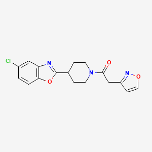 1-[4-(5-Chloro-1,3-benzoxazol-2-yl)piperidin-1-yl]-2-(1,2-oxazol-3-yl)ethanone