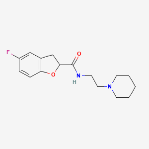 5-fluoro-N-(2-piperidin-1-ylethyl)-2,3-dihydro-1-benzofuran-2-carboxamide