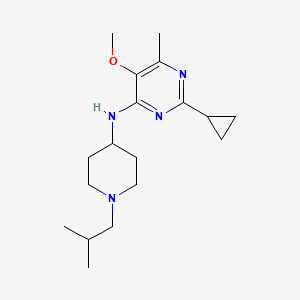 2-cyclopropyl-5-methoxy-6-methyl-N-[1-(2-methylpropyl)piperidin-4-yl]pyrimidin-4-amine