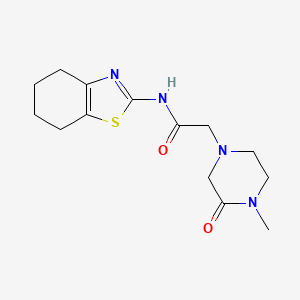 2-(4-methyl-3-oxopiperazin-1-yl)-N-(4,5,6,7-tetrahydro-1,3-benzothiazol-2-yl)acetamide