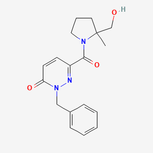 2-Benzyl-6-[2-(hydroxymethyl)-2-methylpyrrolidine-1-carbonyl]pyridazin-3-one