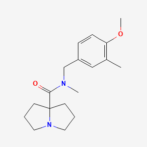 N-[(4-methoxy-3-methylphenyl)methyl]-N-methyl-1,2,3,5,6,7-hexahydropyrrolizine-8-carboxamide