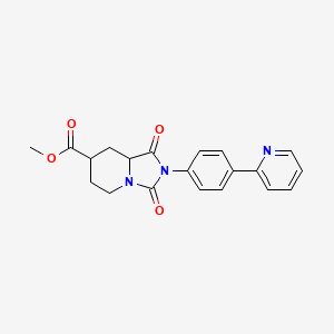 molecular formula C20H19N3O4 B7372715 methyl 1,3-dioxo-2-(4-pyridin-2-ylphenyl)-6,7,8,8a-tetrahydro-5H-imidazo[1,5-a]pyridine-7-carboxylate 