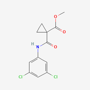 molecular formula C12H11Cl2NO3 B7373206 Methyl 1-[(3,5-dichlorophenyl)carbamoyl]cyclopropane-1-carboxylate 