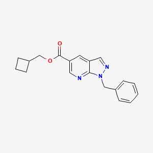 molecular formula C19H19N3O2 B7373390 Cyclobutylmethyl 1-benzylpyrazolo[3,4-b]pyridine-5-carboxylate 