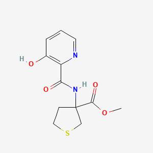 molecular formula C12H14N2O4S B7375735 Methyl 3-[(3-hydroxypyridine-2-carbonyl)amino]thiolane-3-carboxylate 