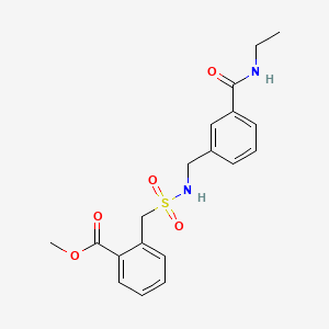 molecular formula C19H22N2O5S B7377264 Methyl 2-[[3-(ethylcarbamoyl)phenyl]methylsulfamoylmethyl]benzoate 