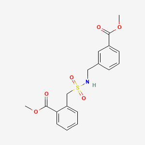 molecular formula C18H19NO6S B7377302 Methyl 2-[(3-methoxycarbonylphenyl)methylsulfamoylmethyl]benzoate 