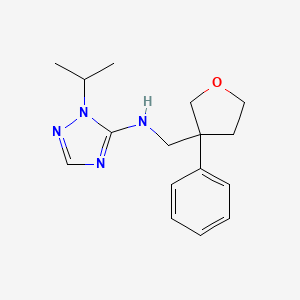 N-[(3-phenyloxolan-3-yl)methyl]-2-propan-2-yl-1,2,4-triazol-3-amine