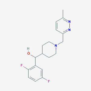 (2,5-Difluorophenyl)-[1-[(6-methylpyridazin-3-yl)methyl]piperidin-4-yl]methanol